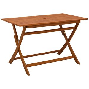 vidaXL 折りたたみ式ガーデンテーブル 120x70x75cm ユーカリ無垢材