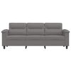 vidaXL 3人掛けソファ ダークグレー 180cm マイクロファイバー
