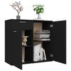 vidaXL サイドボード ブラック 80x36x75cm エンジニアリングウッド