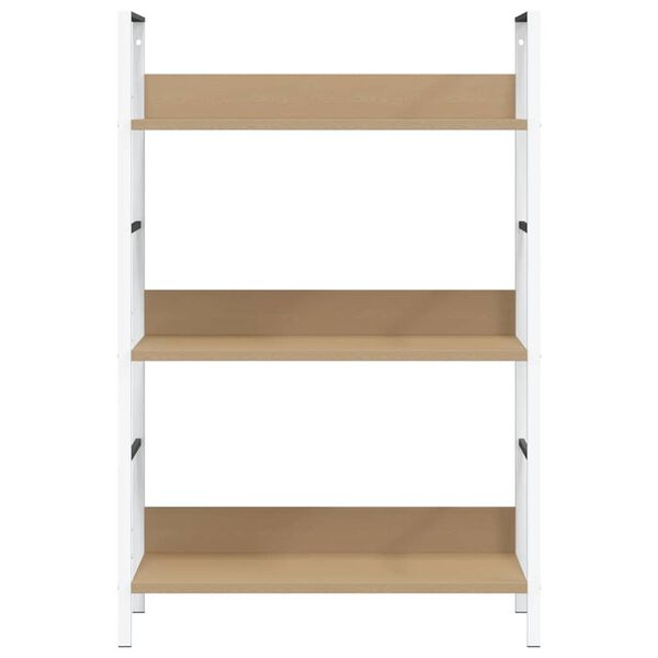 vidaXL 3段 ブックシェルフ オーク 60x27.6x90.5cm エンジニアリングウッド