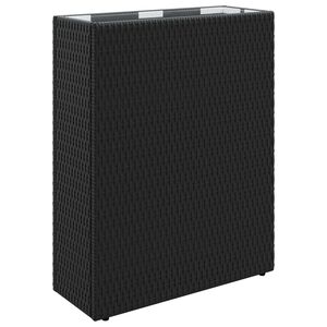vidaXL 高いプランター ブラック 55 x 22 x 70 cm ポリラタン