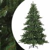 vidaXL 人工ヒンジ付きクリスマスツリー グリーン 180 cm PVC、スチール