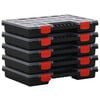vidaXL アソートボックス 5個入り 34.5x25x5 cm ポリプロピレン