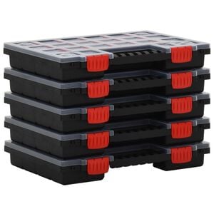 vidaXL アソートボックス 5個入り 34.5x25x5 cm ポリプロピレン