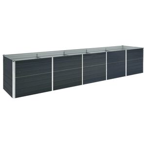 vidaXL ガーデンレイズドベッド 400x80x45cm 亜鉛メッキ鋼製 アントラシート