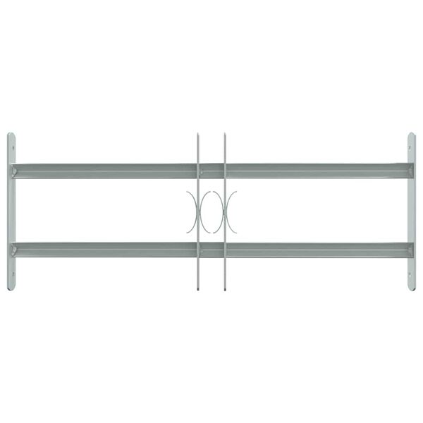 vidaXL 防犯用 窓格子 調節可能 クロスバー2本付き 500-650 mm