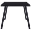 vidaXL ダイニングテーブル ブラック 160x80x75cm 強化ガラス製
