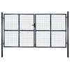 vidaXL メッシュガーデンゲート 亜鉛メッキ鋼 300x150 cm グレー