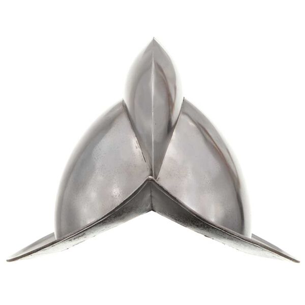 vidaXL 中世の騎士用 ヘルメット アンティークレプリカ ライブRPG用 (LARP) シルバー スチール製