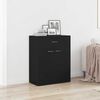 vidaXL サイドボード 黒色 60x30x75cm パーティクルボード