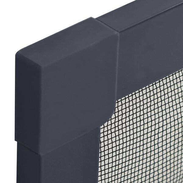 vidaXL 窓用 虫除け網戸 100x120cm アントラシート