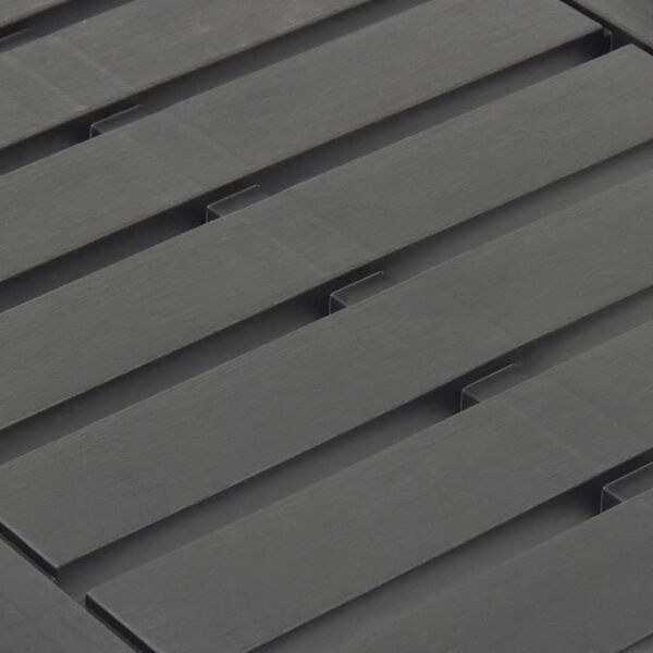 vidaXL ガーデンテーブル 78x55x38cm プラスチック製 アントラシート