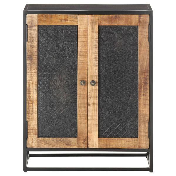 vidaXL サイドボード 60x35x75cm マンゴー無垢材 (粗目)