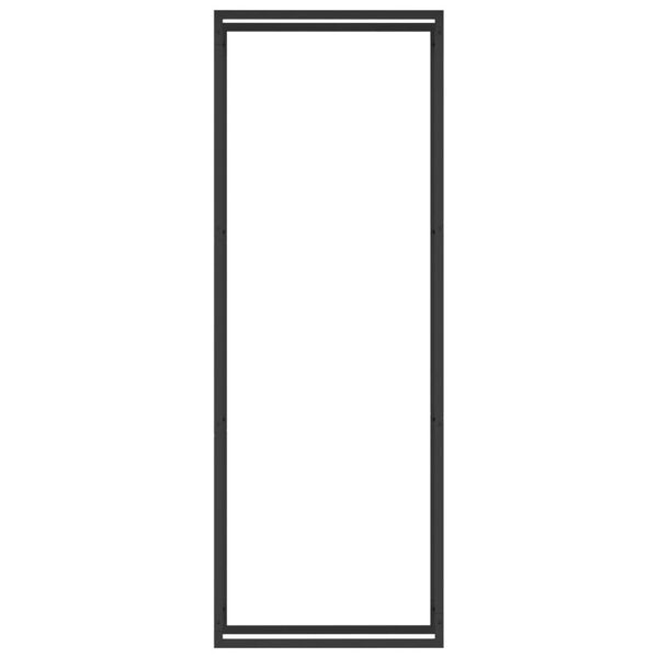 vidaXL 薪ラック マットブラック 80x28x222 cm スチール