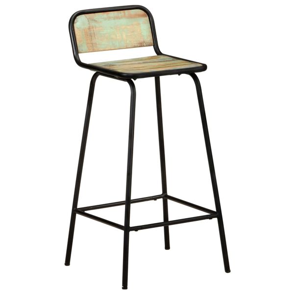 vidaXL バーチェア 2点 無垢の再生木材