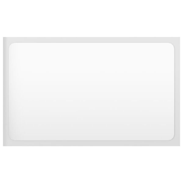 vidaXL バスルーム ミラー ハイグロスホワイト 60x1.5x37cm パーティクルボード
