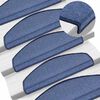 vidaXL | 階段マット | その他 10 pcs ブルー 65 x 24 x 4 cm 針圧縮ファブリック - 100% ポリプロピレン