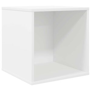vidaXL レコードアルバムボックス ホワイト 37 x 36.5 x 38 cm エンジニアードウッド