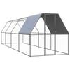 vidaXL 屋外鶏用ケージ 2x8x2m 亜鉛メッキ鋼製