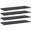 vidaXL 本棚ボード 4点 グレー 60x20x1.5cm パーティクルボード