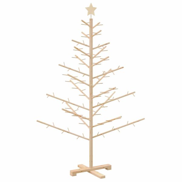 vidaXL 木製クリスマスツリー スタンド付き ナチュラル 150 cm solid pine wood