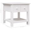 vidaXL サイドテーブル ホワイト 40x40x40cm 桐材