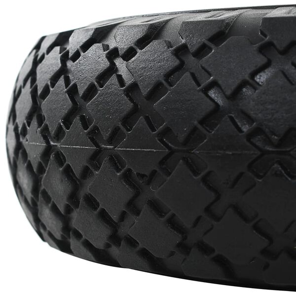 vidaXL 台車用車輪 4点セット 硬質ポリウレタン製 サイズ 3.00-4 (260 x 85 mm) (直径 x 幅)