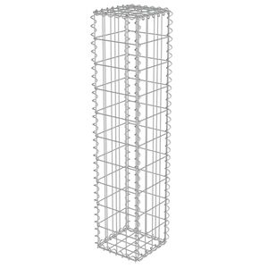 vidaXL ガビオンウォール カバー付き 亜鉛メッキ鋼製 20x20x100cm