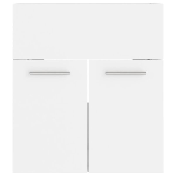 vidaXL シンクキャビネット ホワイト 41x38.5x46cm エンジニアリングウッド