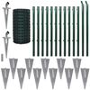 vidaXL ユーロ金網フェンス スチール製 25x0.8m グリーン