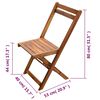 vidaXL 折りたたみビストロ3点セット アカシア無垢材