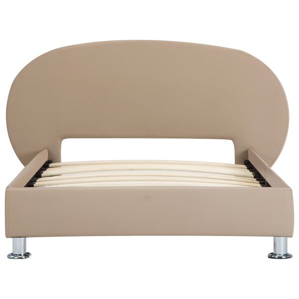 vidaXL ベッドフレーム カプチーノ 合成皮革製 100x200cm