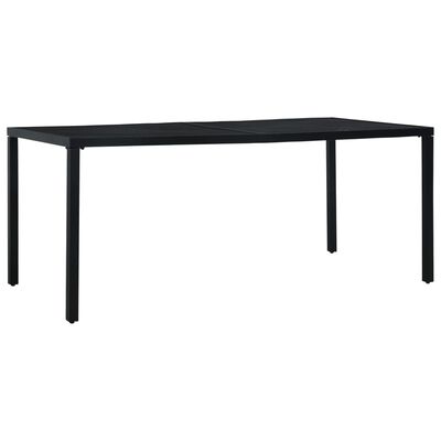 vidaXL ガーデンテーブル 180x83x72cm スチール製 ブラック