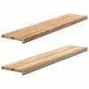vidaXL 窓枠 2個セット 未処理 120x25x2cm 無垢材オーク