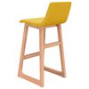 vidaXL バースツール 2点 マスタードイエロー 布製