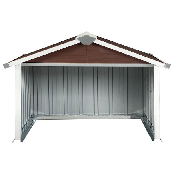 vidaXL ガーデン ロボット芝刈り機 小屋 92x97x63 cm 亜鉛メッキ鋼 ブラウン