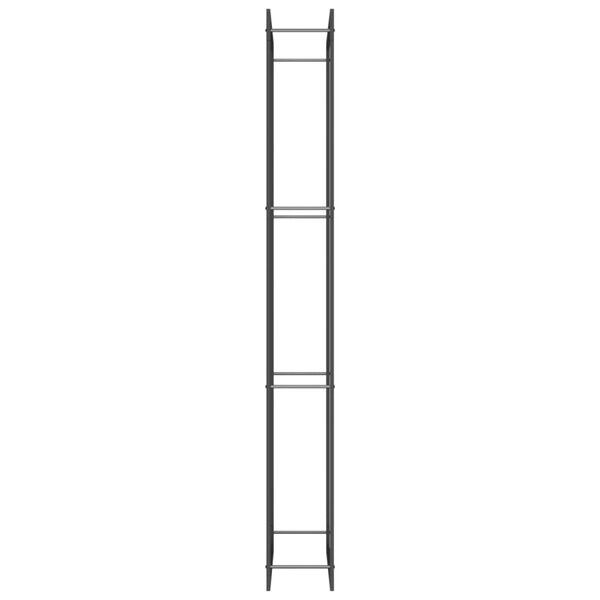 vidaXL 薪ラック マットブラック 80x28x222 cm スチール