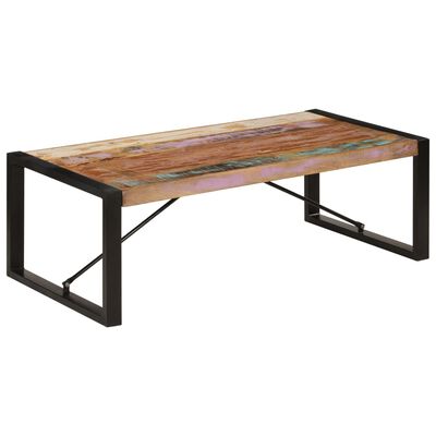 vidaXL コーヒーテーブル 120x60x40cm 無垢の再生木材