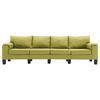 vidaXL 4人掛けソファ 布製 グリーン
