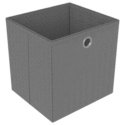 vidaXL 4キューブ ディスプレイシェルフ 箱付き ブラック 69x30x72.5cm 布製