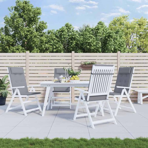 vidaXL アディロンダックチェアクッション 4点 グレー オックスフォードファブリック