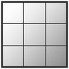 vidaXL ウォールミラー ブラック 60x60 cm メタル