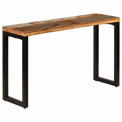 vidaXL コンソールテーブル 120x35x76cm 無垢の再生木材＆スチール