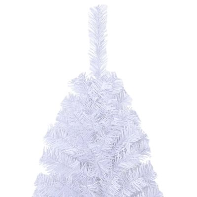 vidaXL 人工クリスマスツリー 太枝付き ホワイト 210cm PVC製