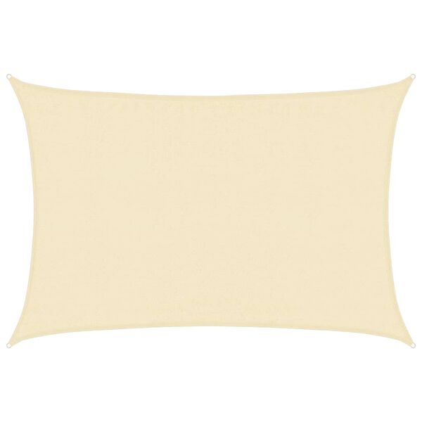 vidaXL サンシェードセイル 160g/m² クリーム 3.5x4.5m 高密度ポリエチレン