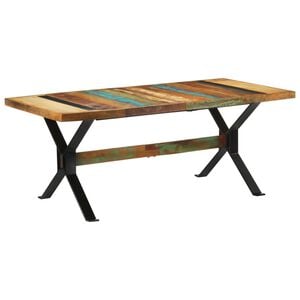 vidaXL ダイニングテーブル 180x90x73 cm 再生無垢材