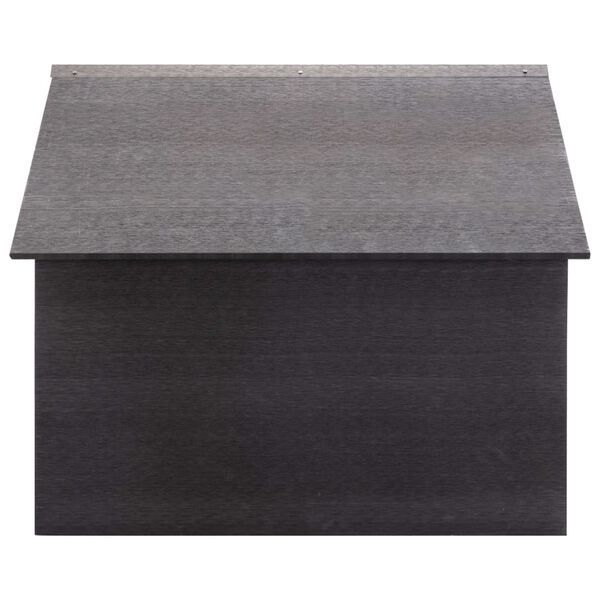 vidaXL 芝刈機用ガレージ グレー 80x80x70cm WPC製