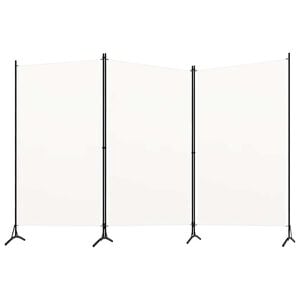 vidaXL 間仕切り 3枚パネル り ホワイト 260x180cm 布製