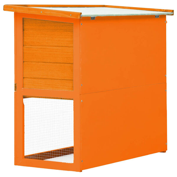 vidaXL 屋外うさぎ小屋 小動物ハウス ペットケージ 1ドアタイプ 木製