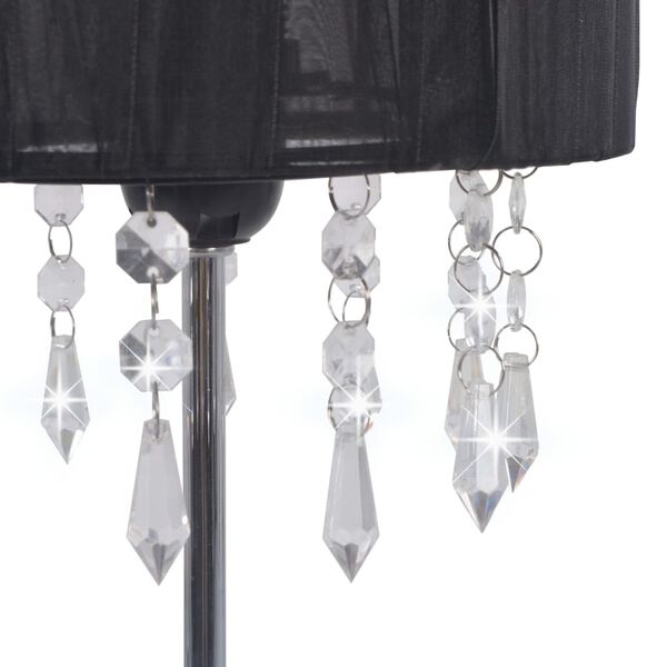 vidaXL デスクランプ ブラック ラウンド E27